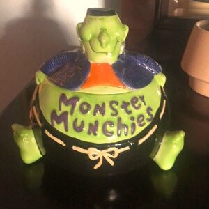 ‘Monster Munchies’ cute Frankenstein candy or cookie jar.